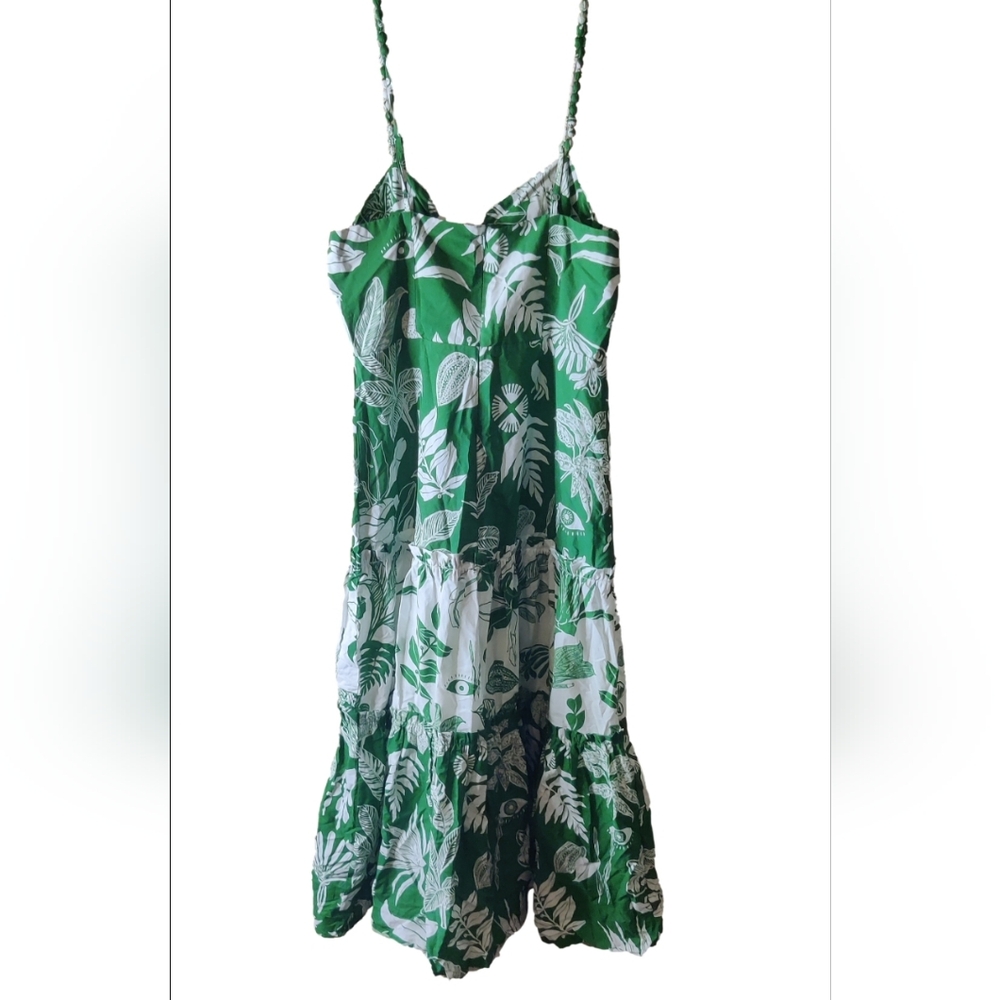 FARM Rio Forest Soul Ruffled Tiered Mix Midi Dress Size Medium Nwt - Picture 13 of 13